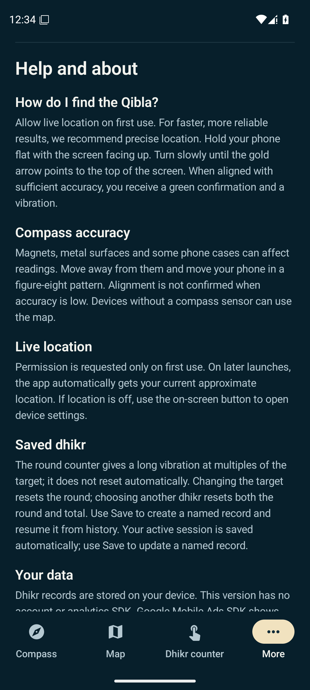 KıbleAura help and compass guidance